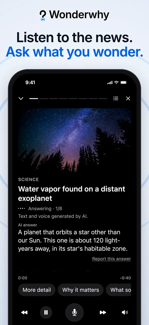 Wonderwhy · App Store screenshot
